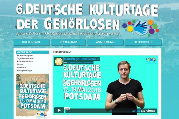 Webseite der Kulturtage 2018